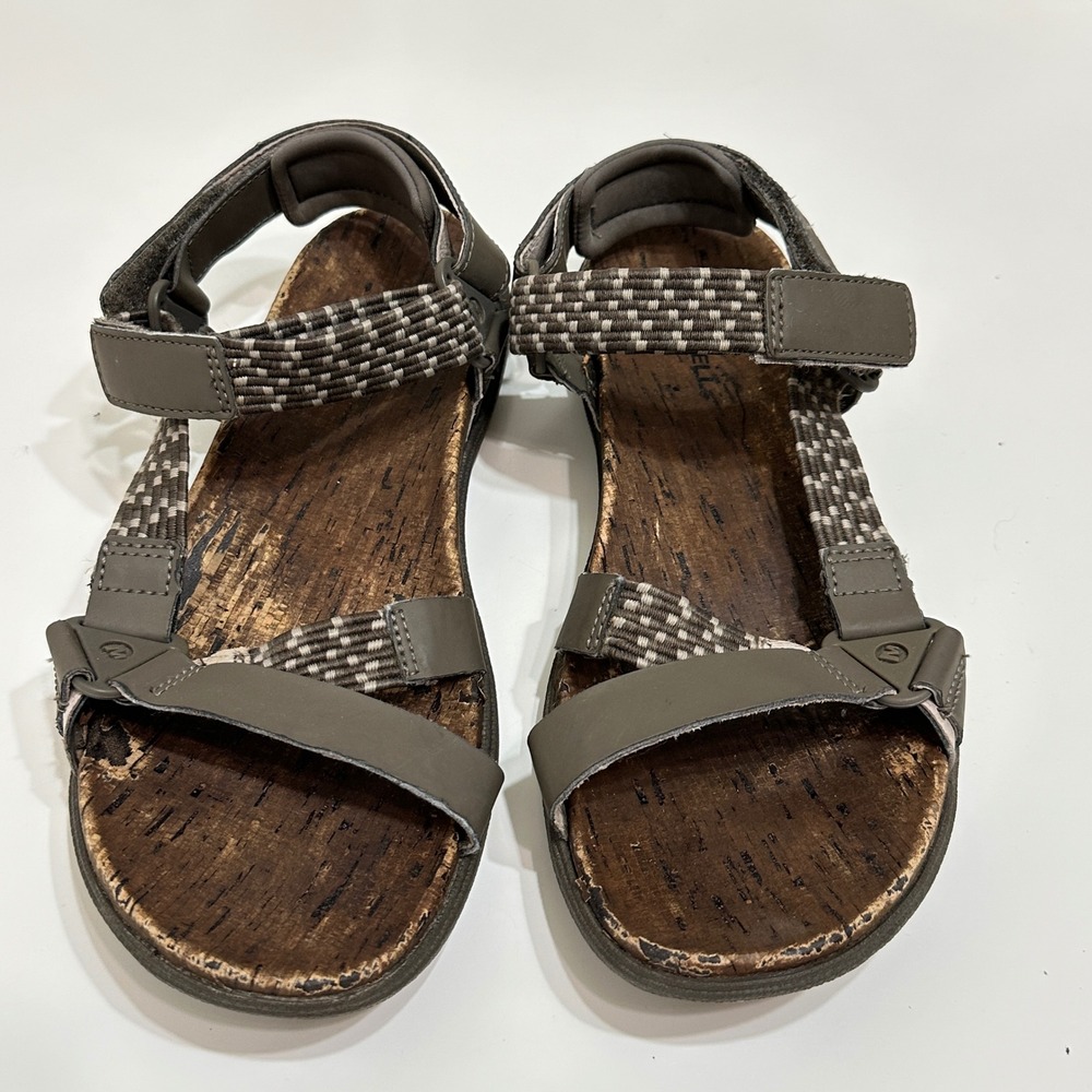 Merrell Boulder Performance Footwear Sandals Womens 9 Brown‎ Cork Outdoor Trail - Picture 2 of 12